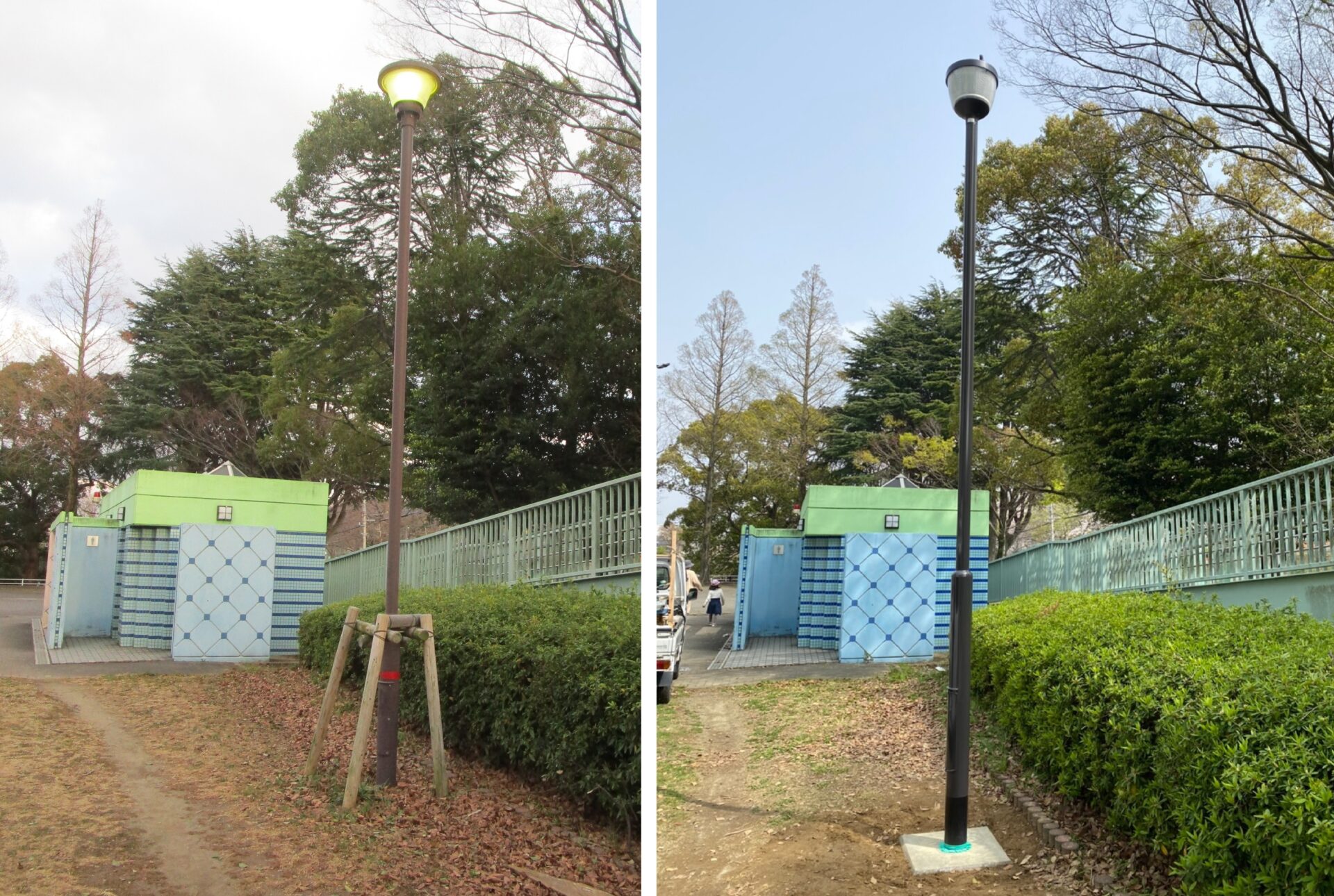 桃園公園照明改修工事(八幡東区役所発注)を施工させて頂きました。 桃園公園照明改修工事(八幡東区役所発注)を施工させて頂きました。